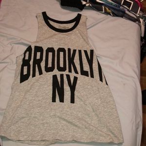 Grey and black Brooklyn tank top